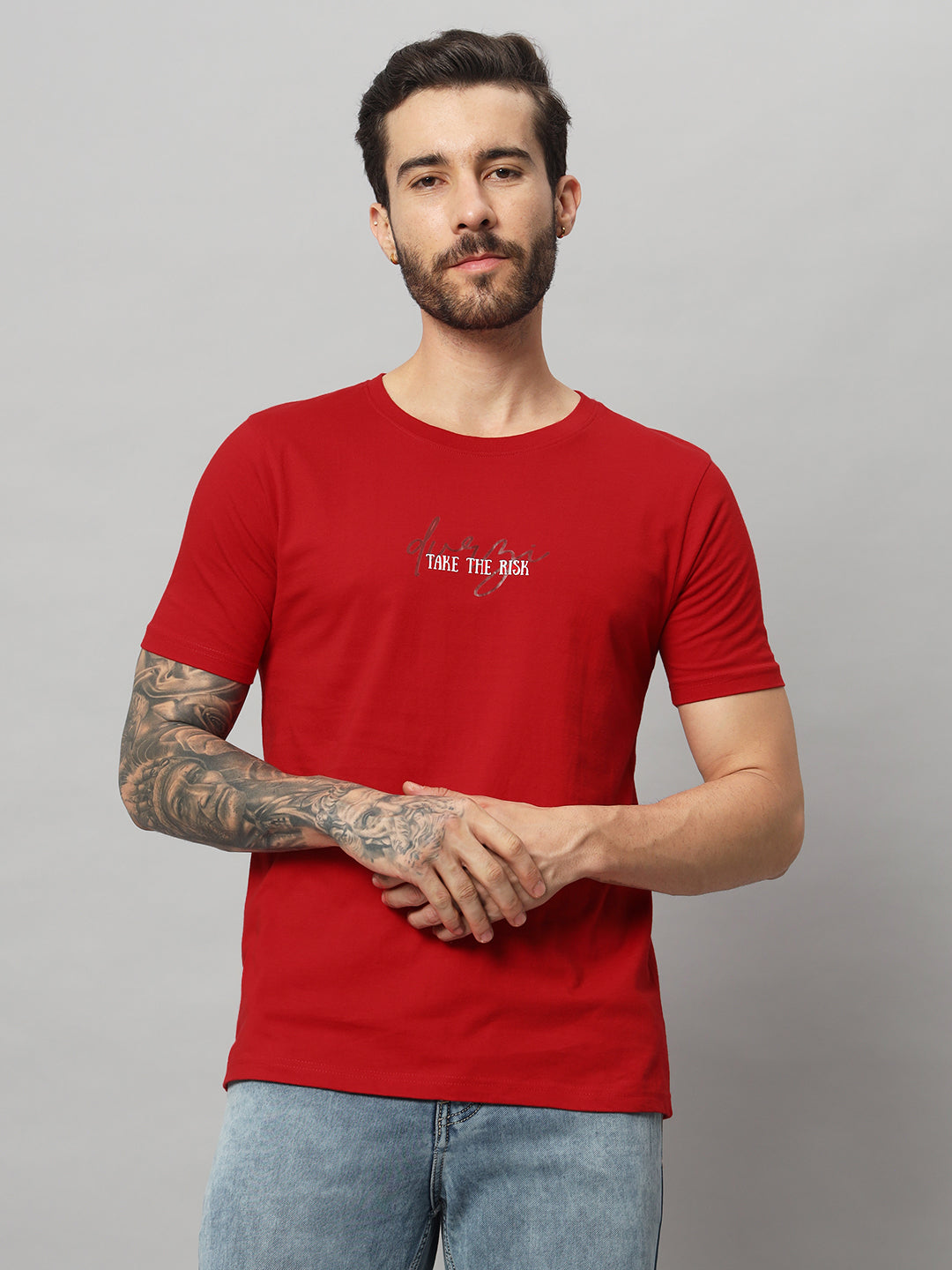 Red Take the Risk Tee