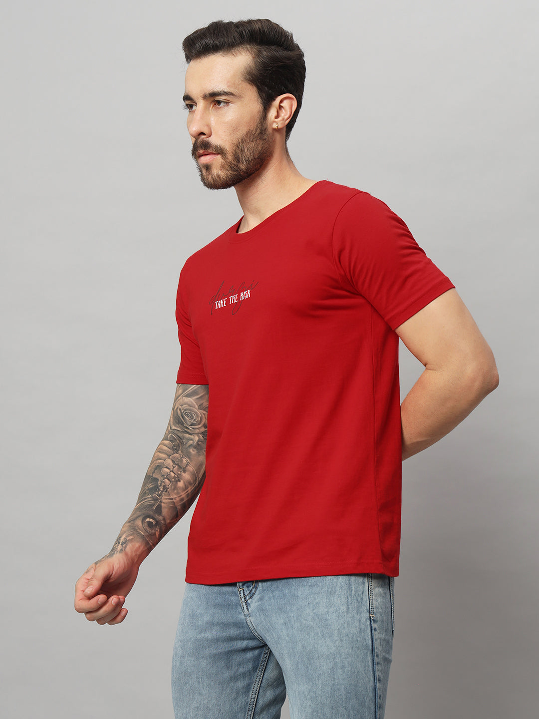 Red Take the Risk Tee