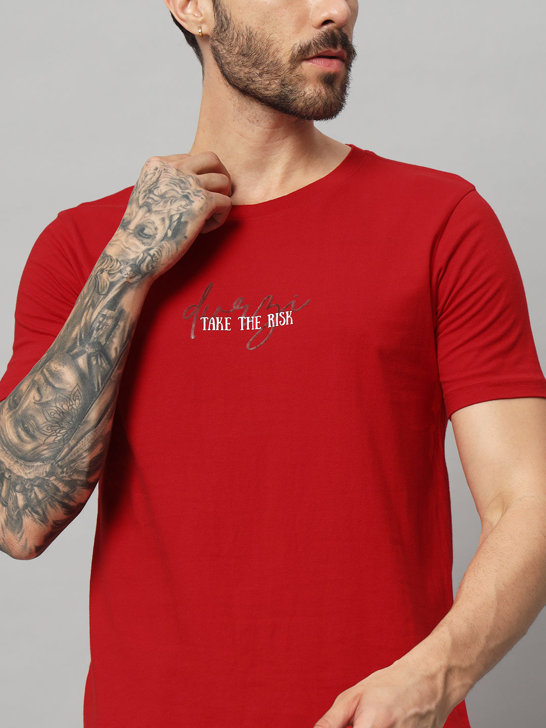 Red Take the Risk Tee