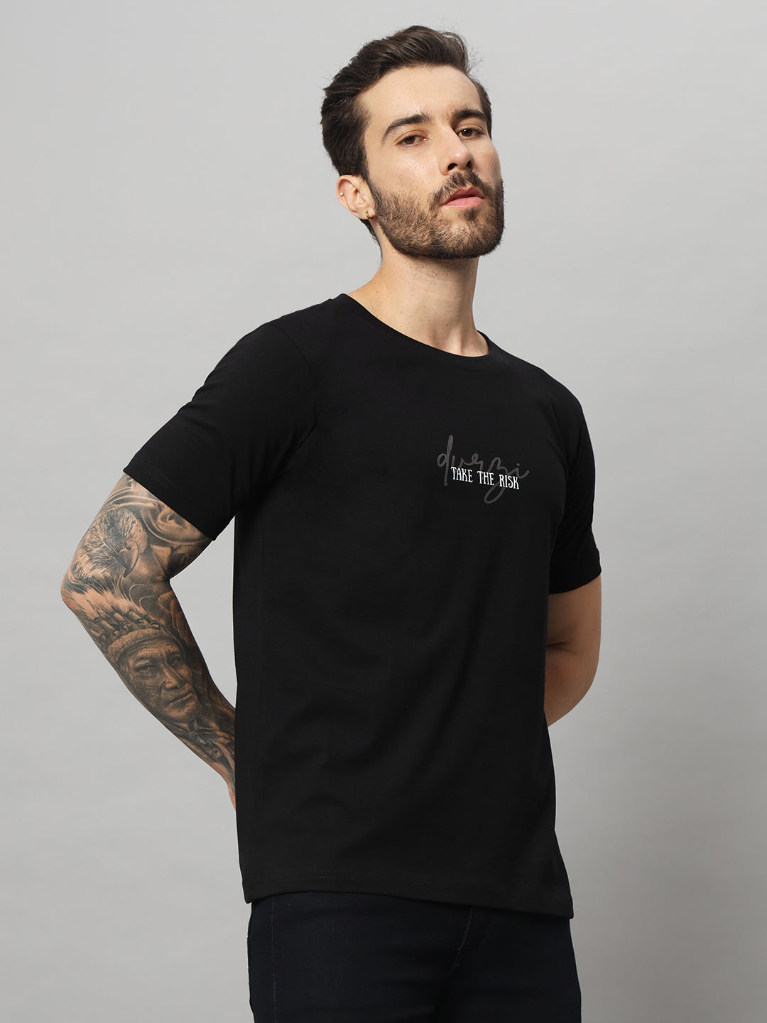 Black Take the Risk Tee