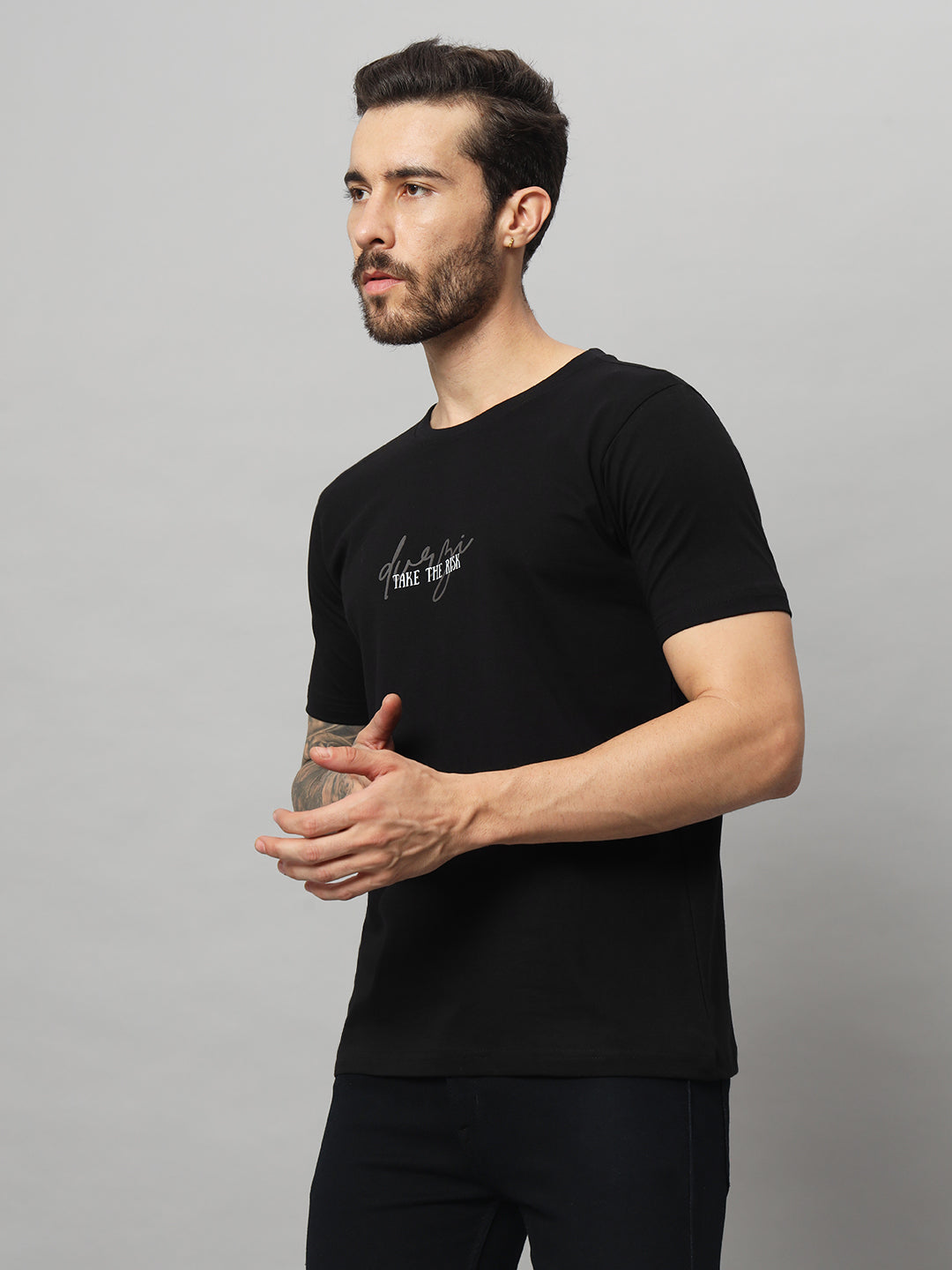 Black Take the Risk Tee