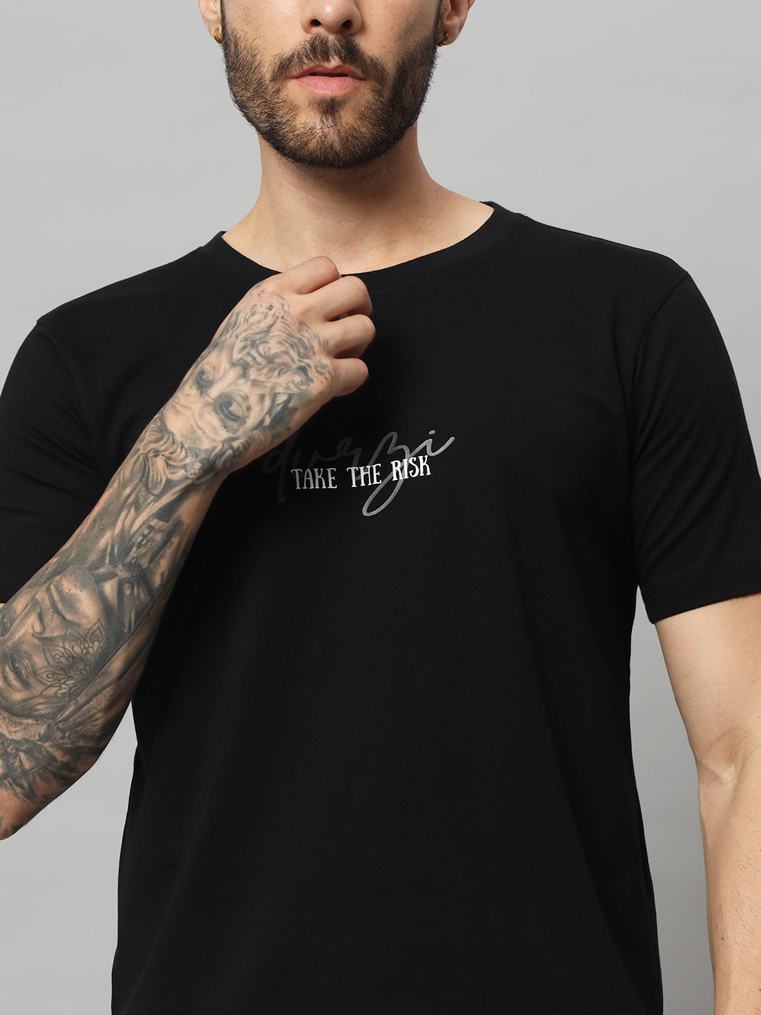 Black Take the Risk Tee