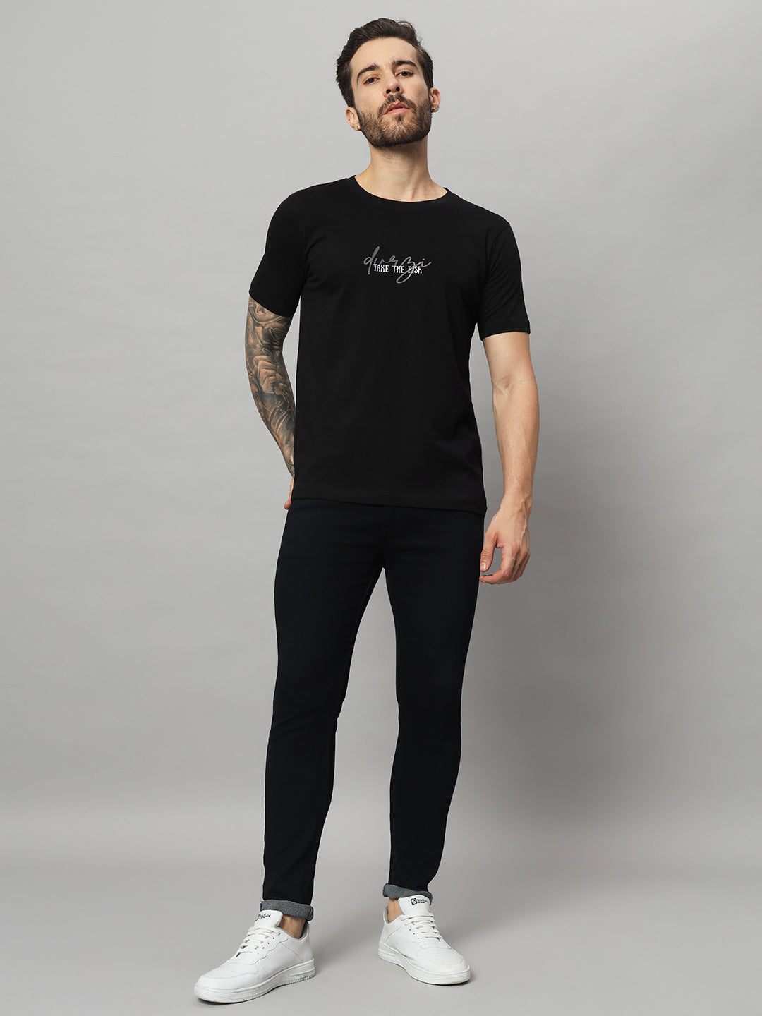 Black Take the Risk Tee