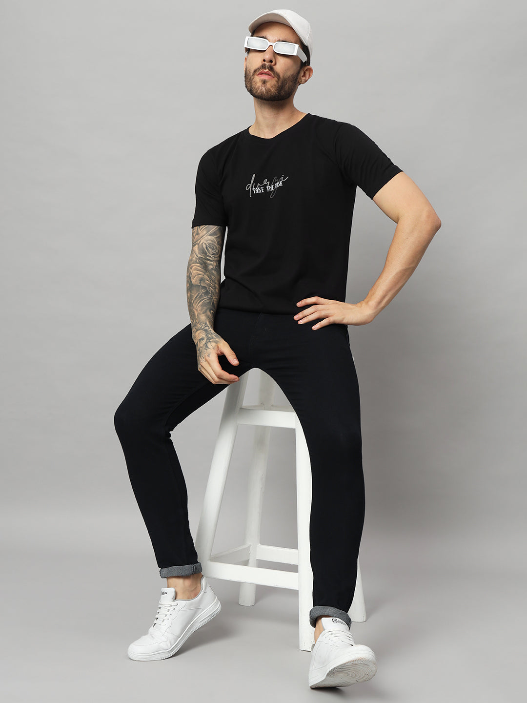 Black Take the Risk Tee