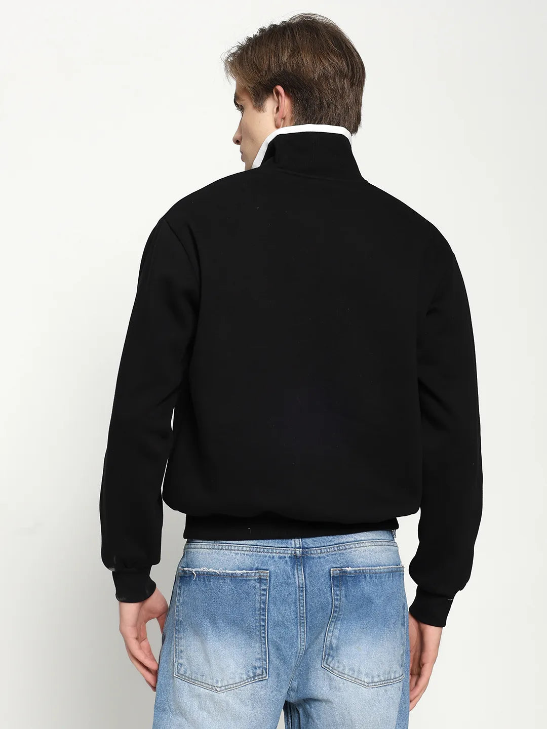 Black Quarter Zip Sweatshirt