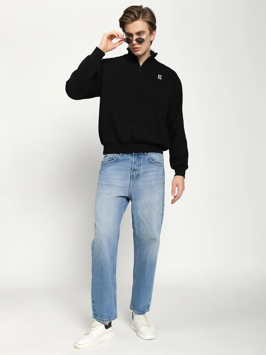 Black Quarter Zip Sweatshirt