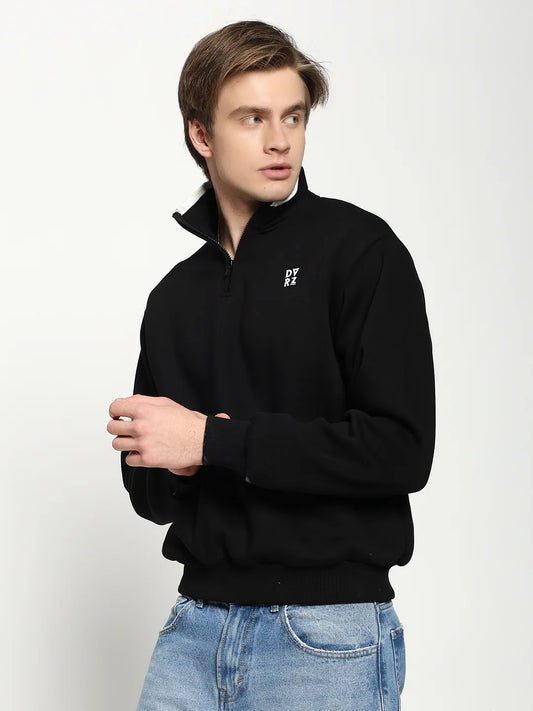 Black Quarter Zip Sweatshirt