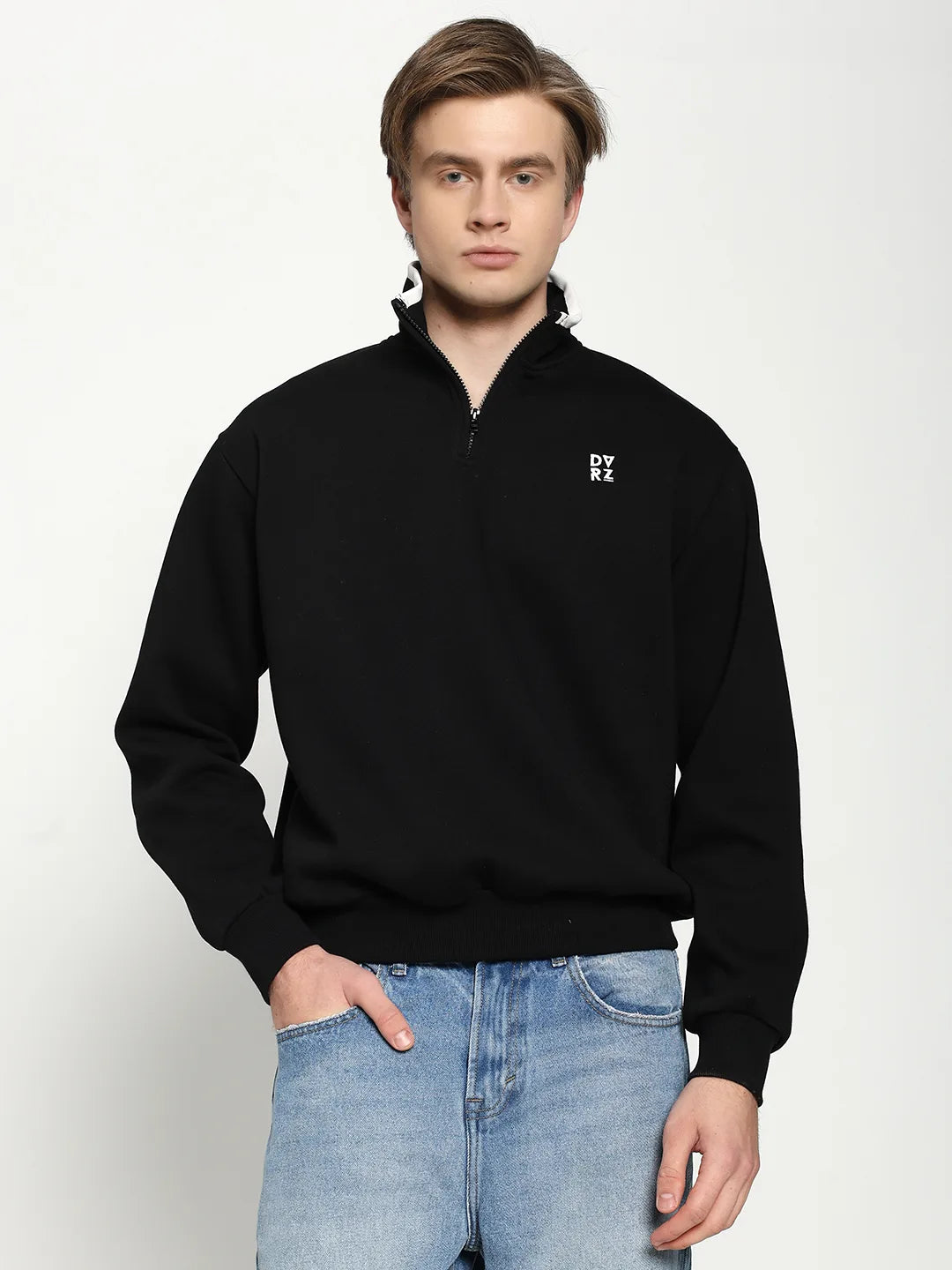 Black Quarter Zip Sweatshirt