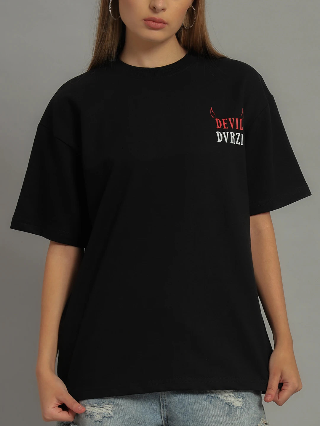 Black Diabolical Deal Tee for Women | DVRZI Black Diabolical Deal Tee for Women | DVRZI