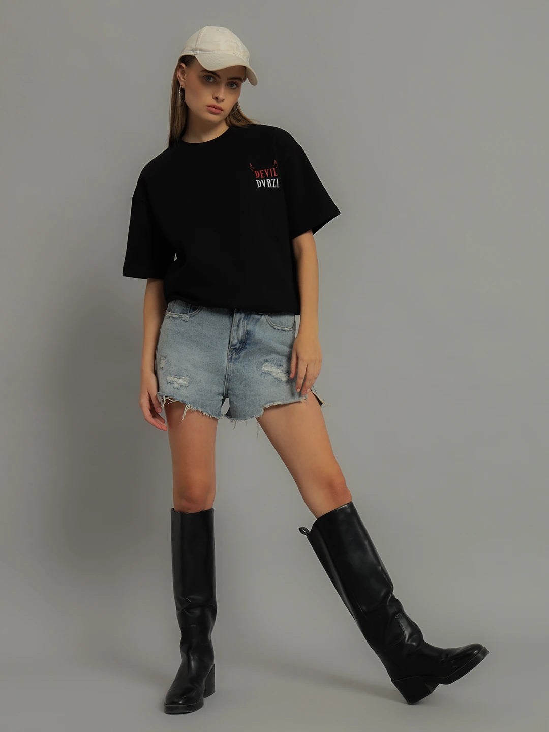 Black Diabolical Deal Tee Women's