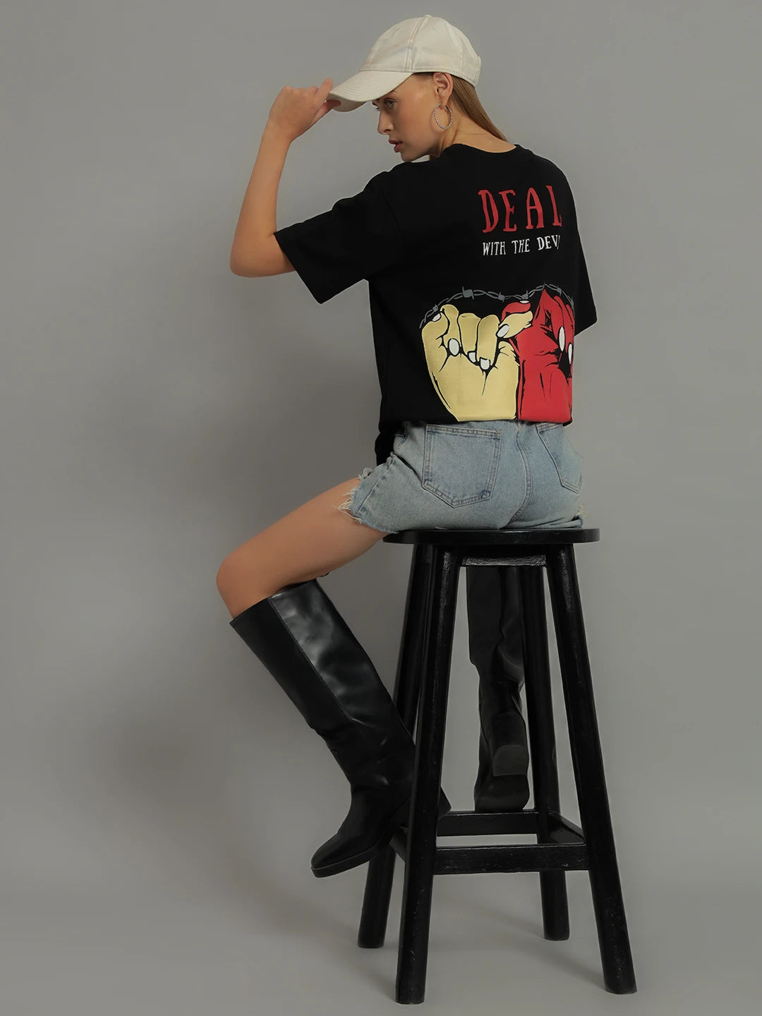 Black Diabolical Deal Tee Women's