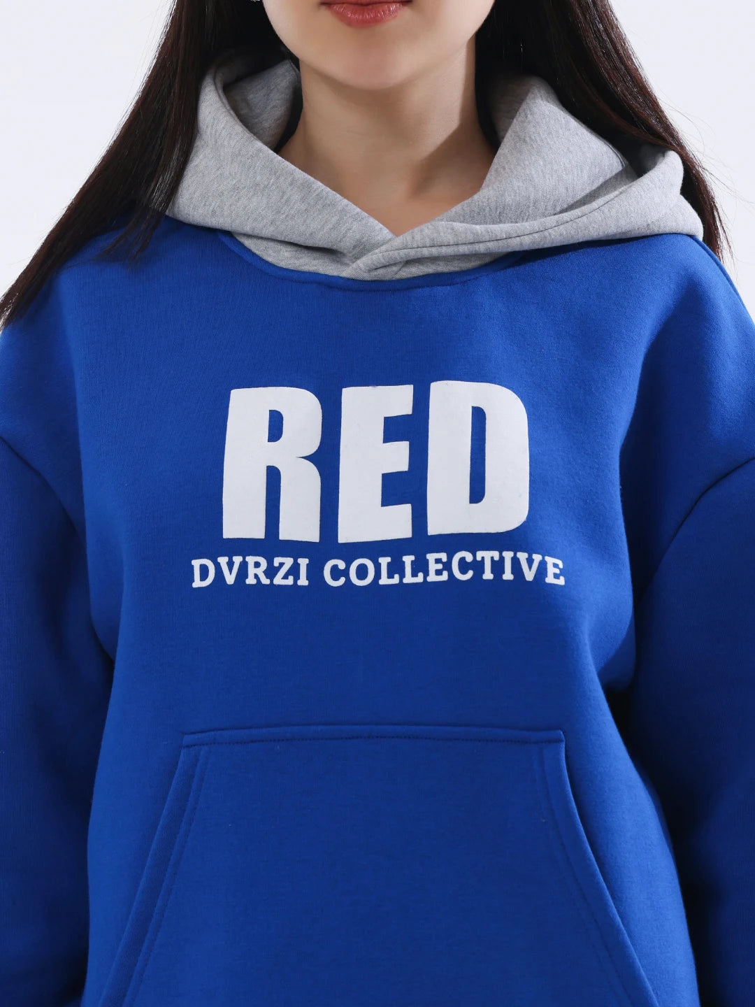 Blue-Red Hoodie Women's