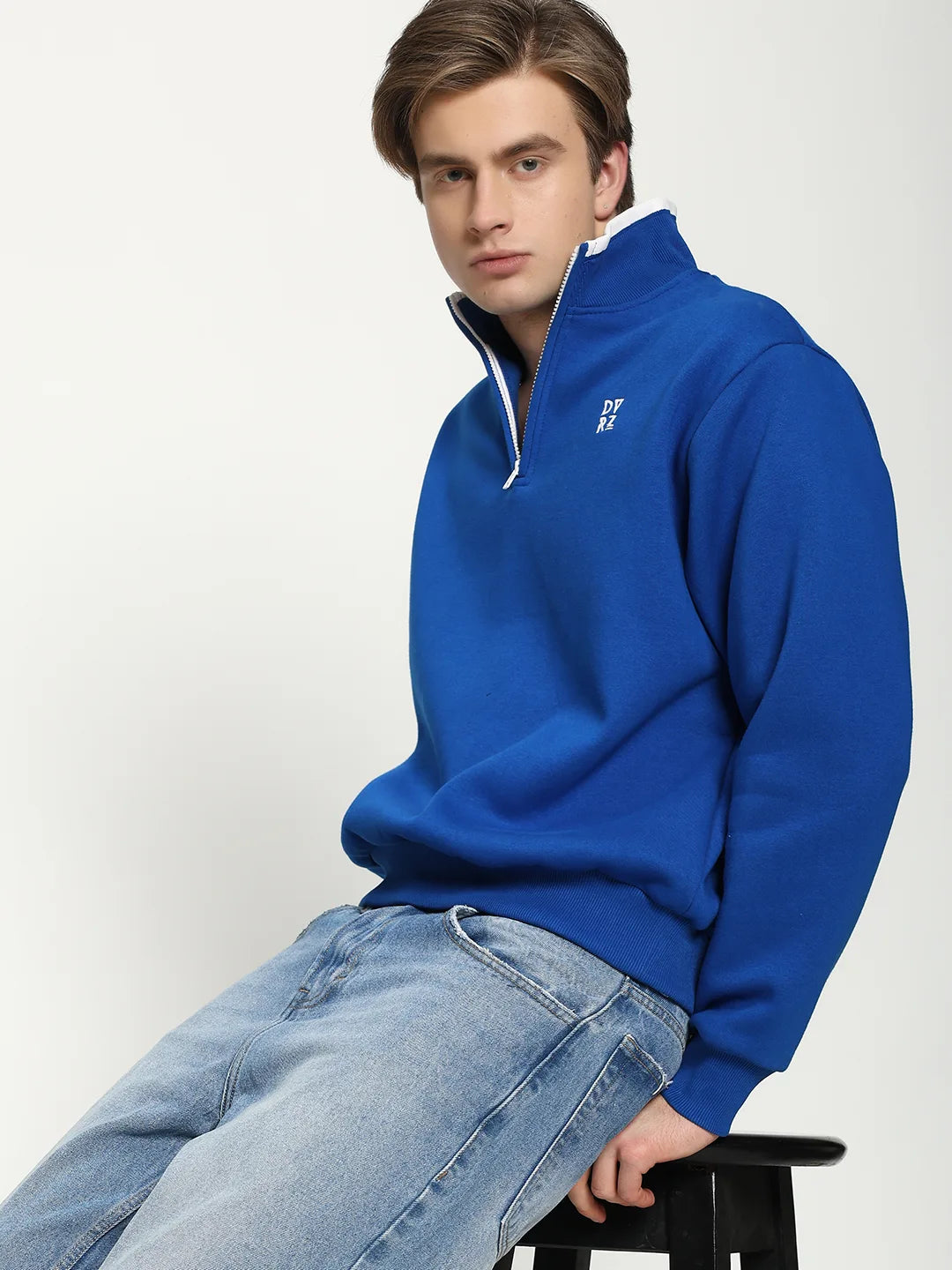 Blue Quarter Zip Sweatshirt