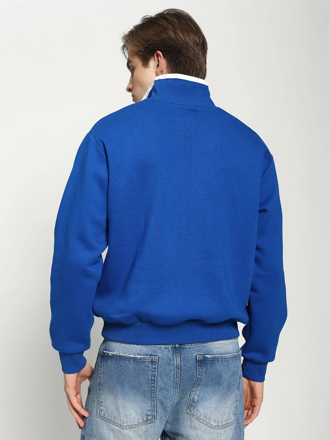 Blue Quarter Zip Sweatshirt