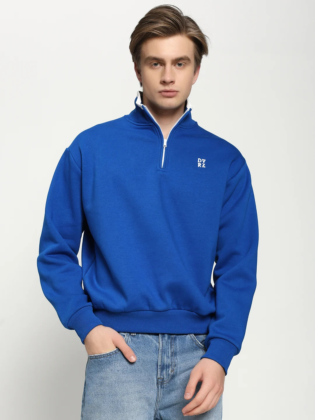 Blue Quarter Zip Sweatshirt