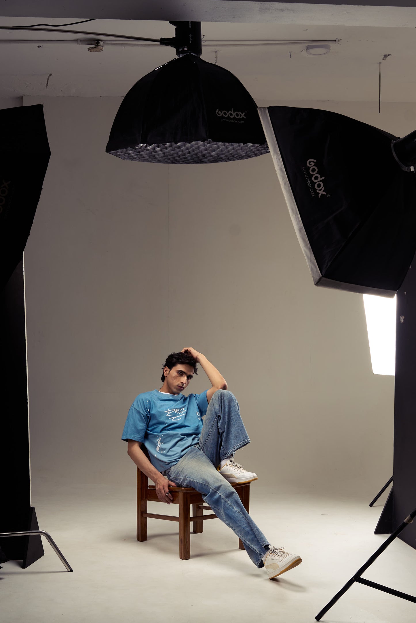 Blue Painters Tee Mens