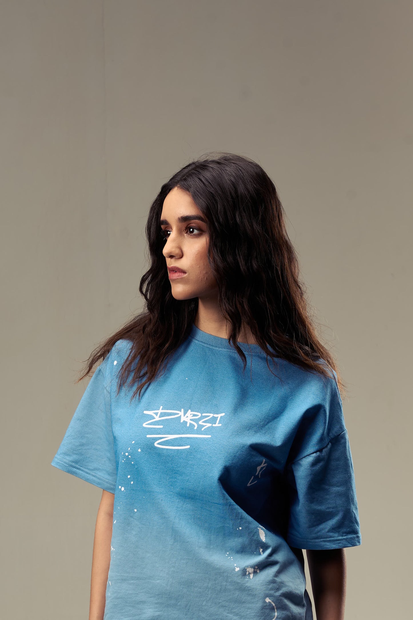 Blue Painters Tee Womens