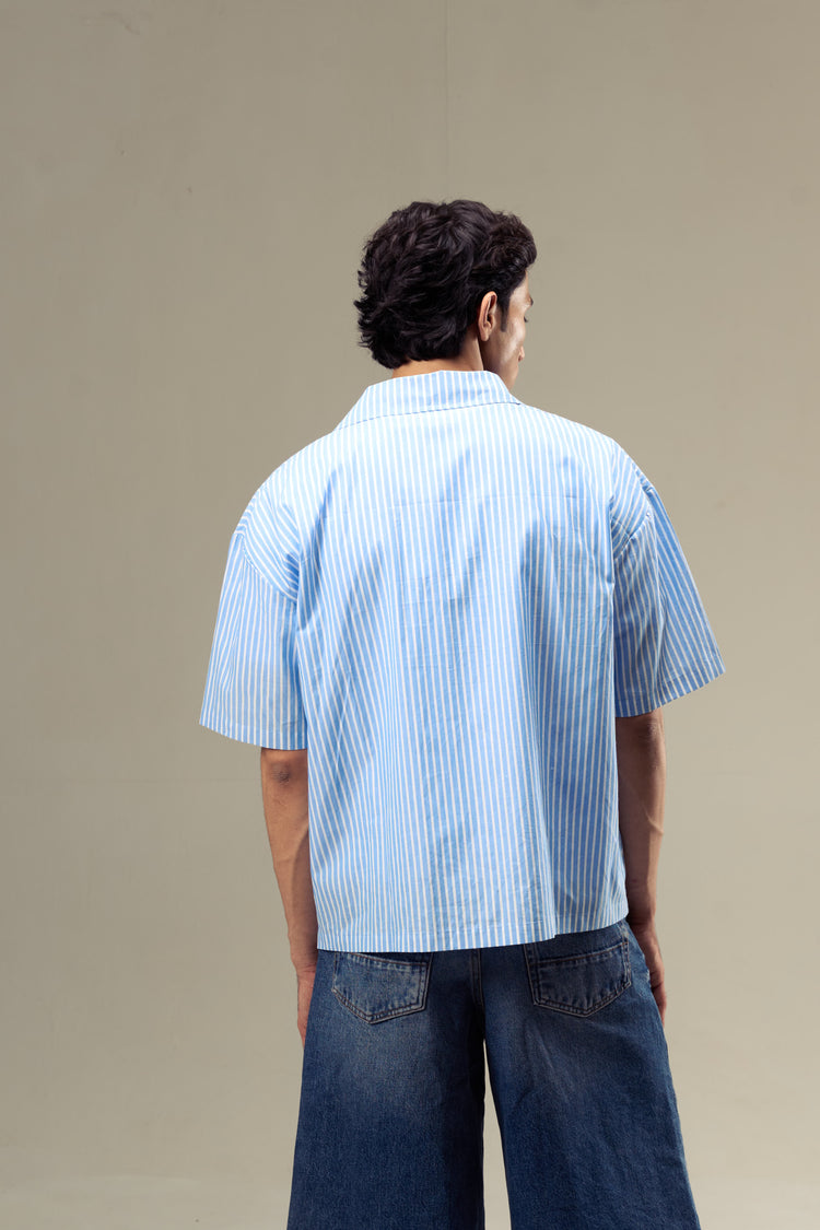 Blue Stripped Shirt Mens
