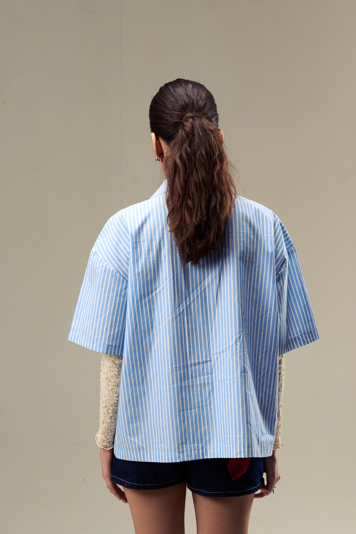 Blue Stripped Shirt Womens