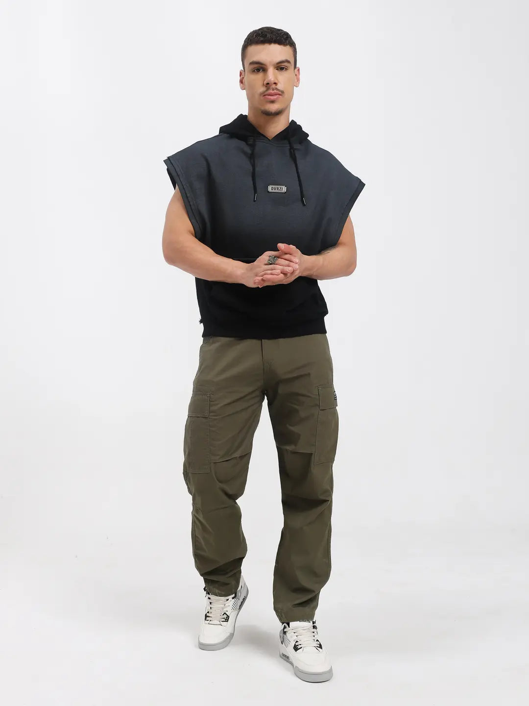 Charcoal Grey Sleeveless Hoodie