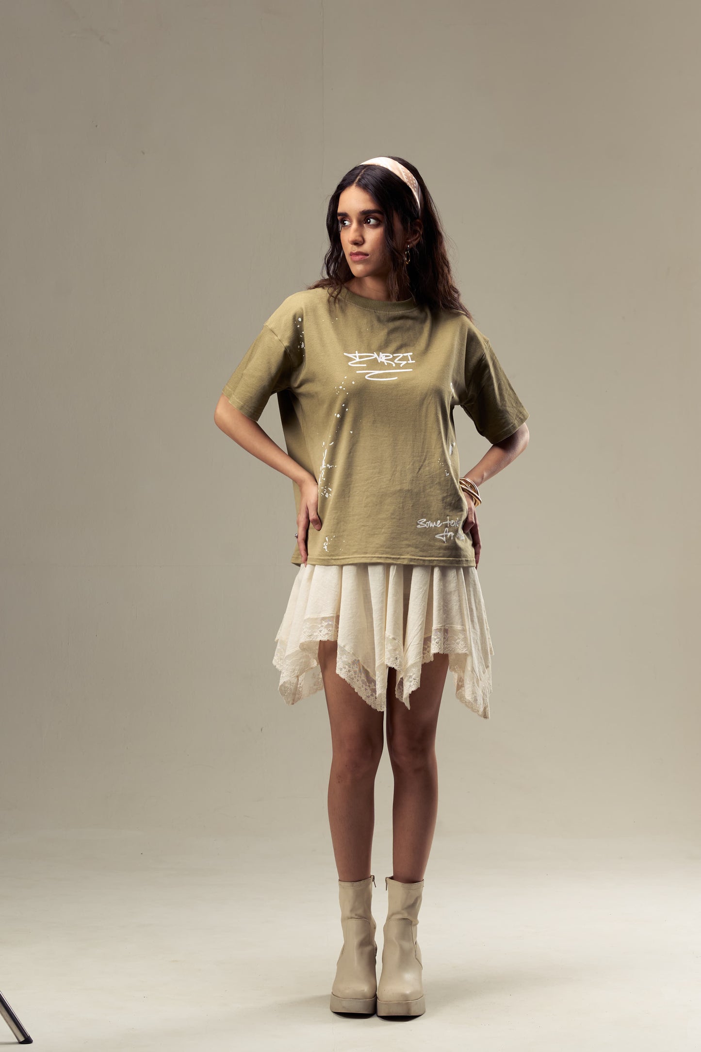 Green Painters Tee Womens