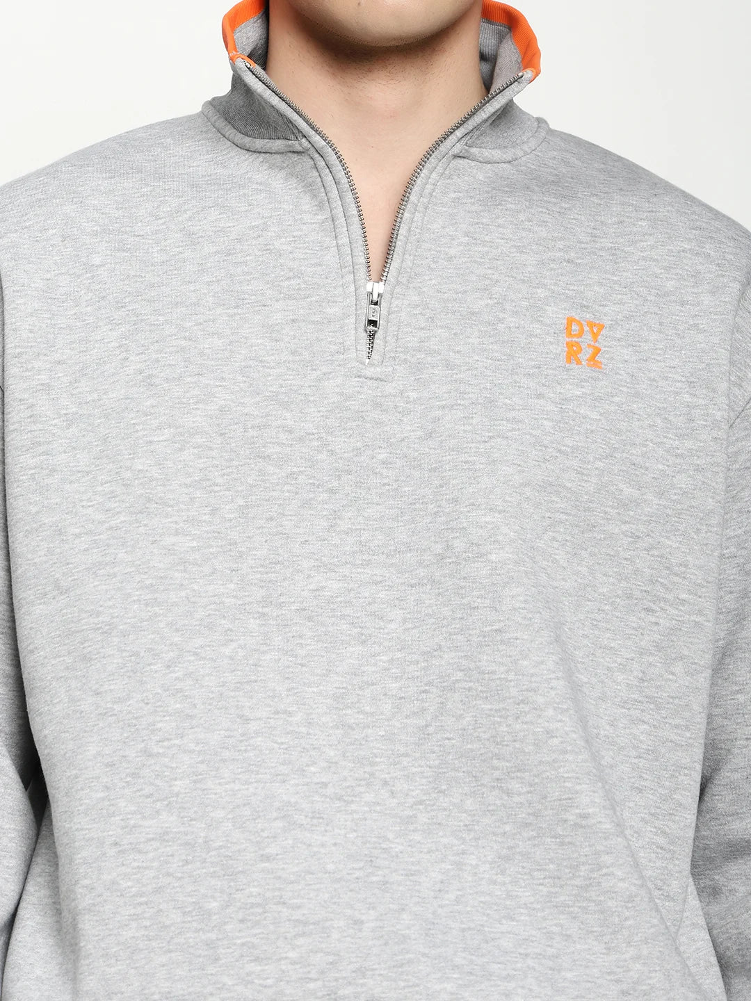 Grey Quarter Zip Sweatshirt