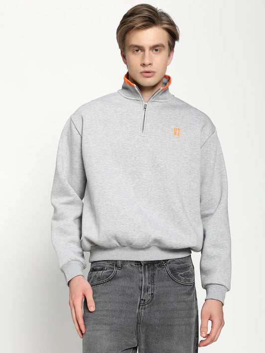 Grey Quarter Zip Sweatshirt