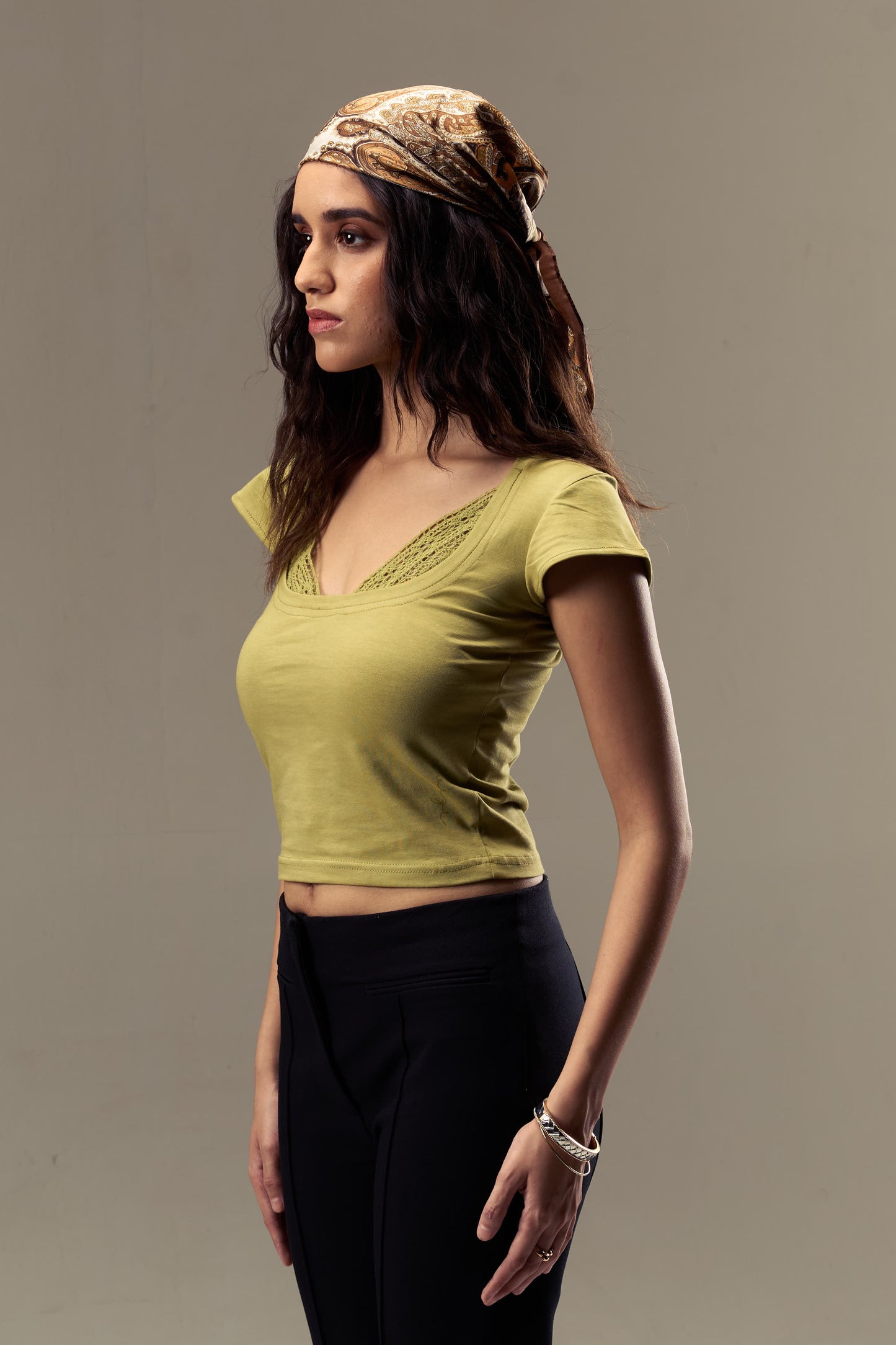 Lime Green Lace Top