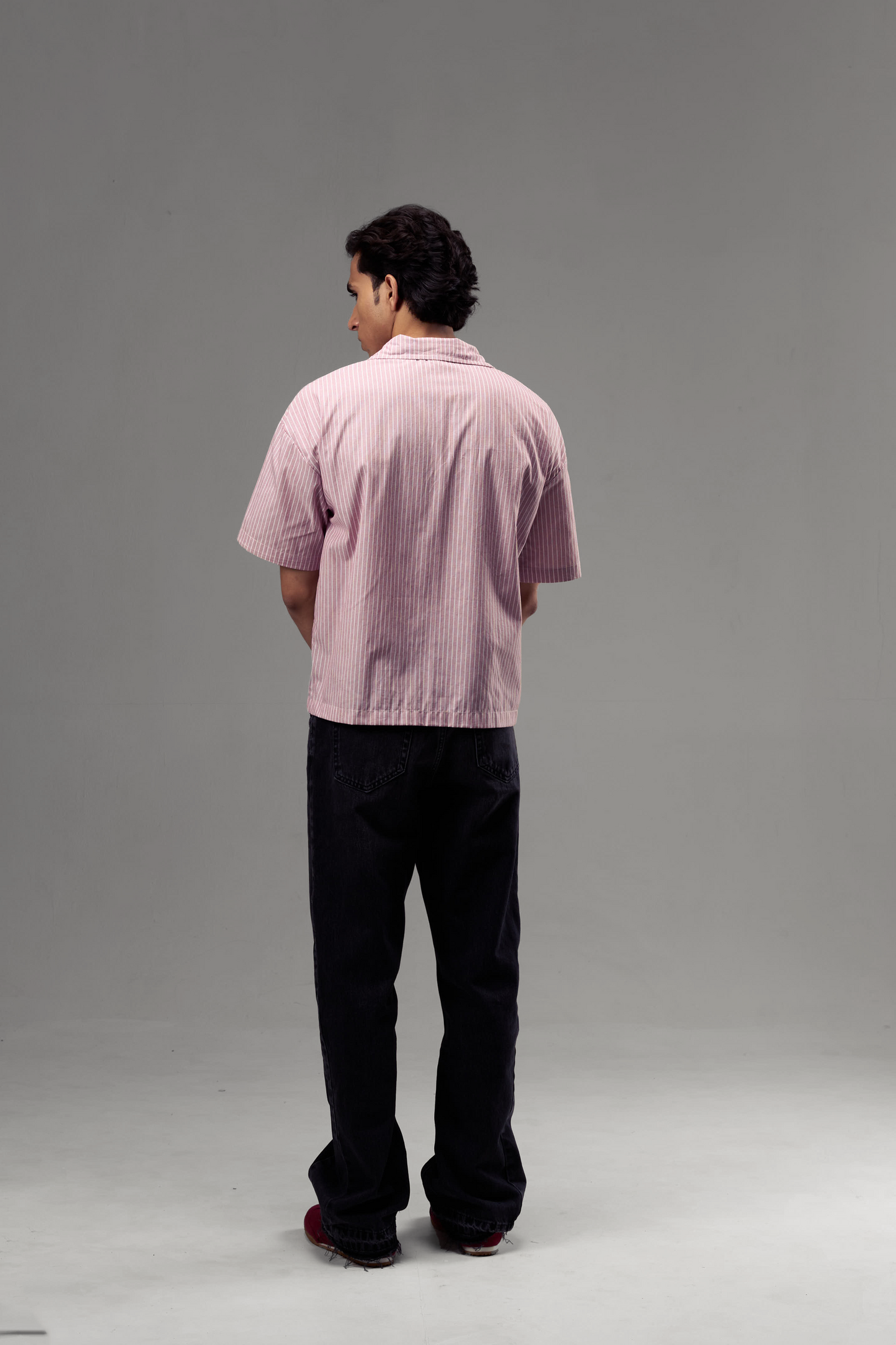 Pink Stripped Shirt Mens