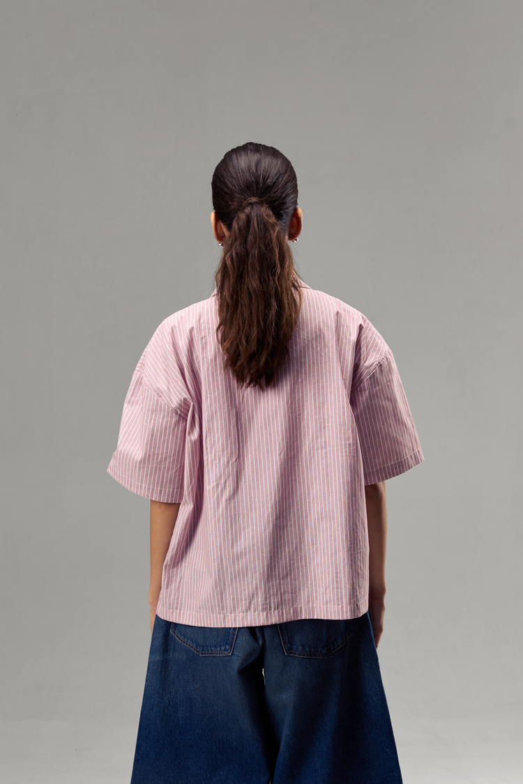 Pink Stripped Shirt Womens