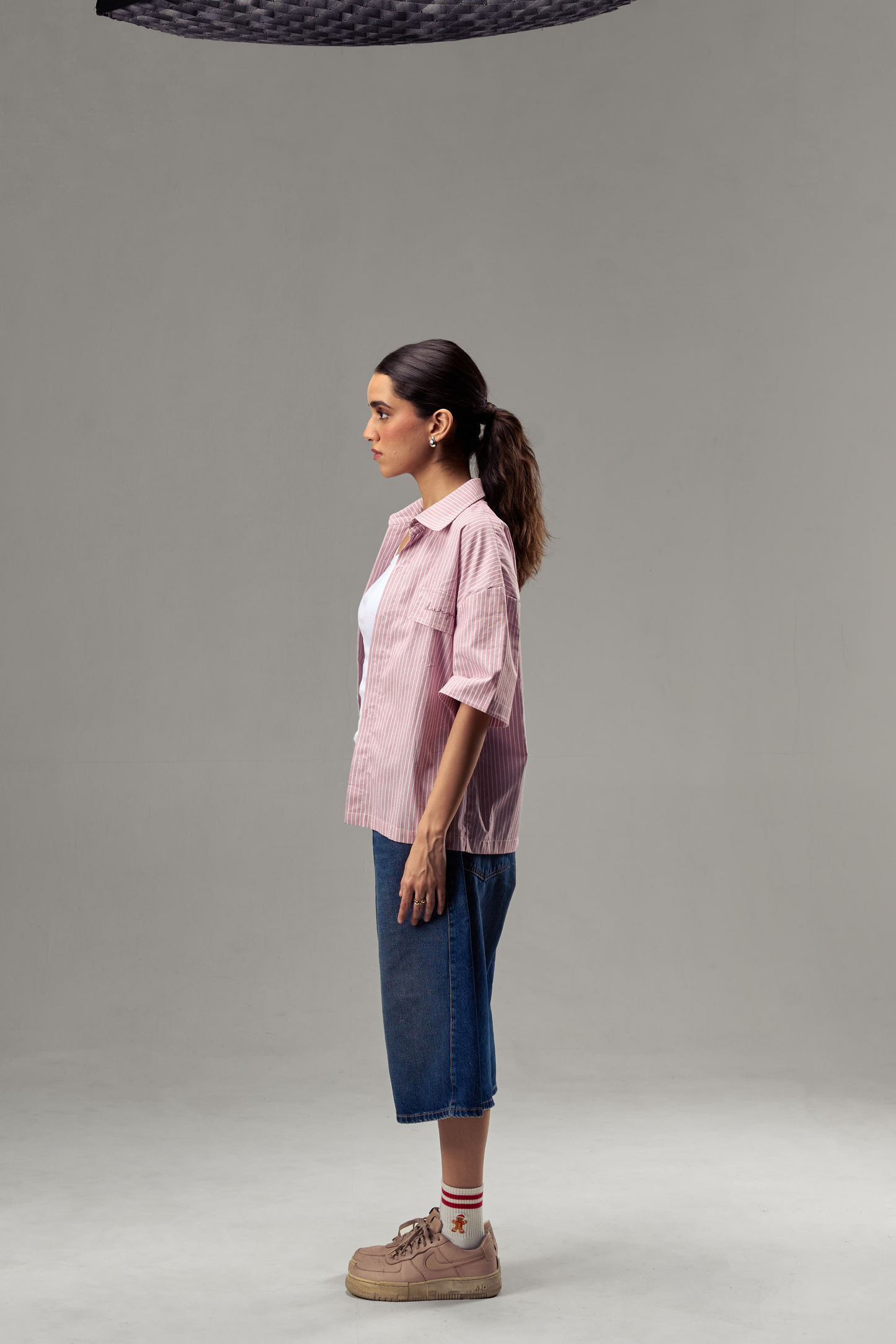 Pink Stripped Shirt Womens