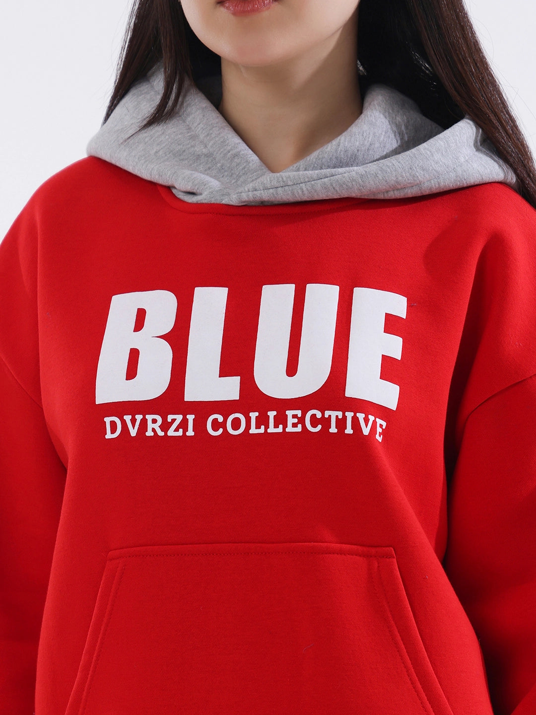 Red-Blue Hoodie Women's