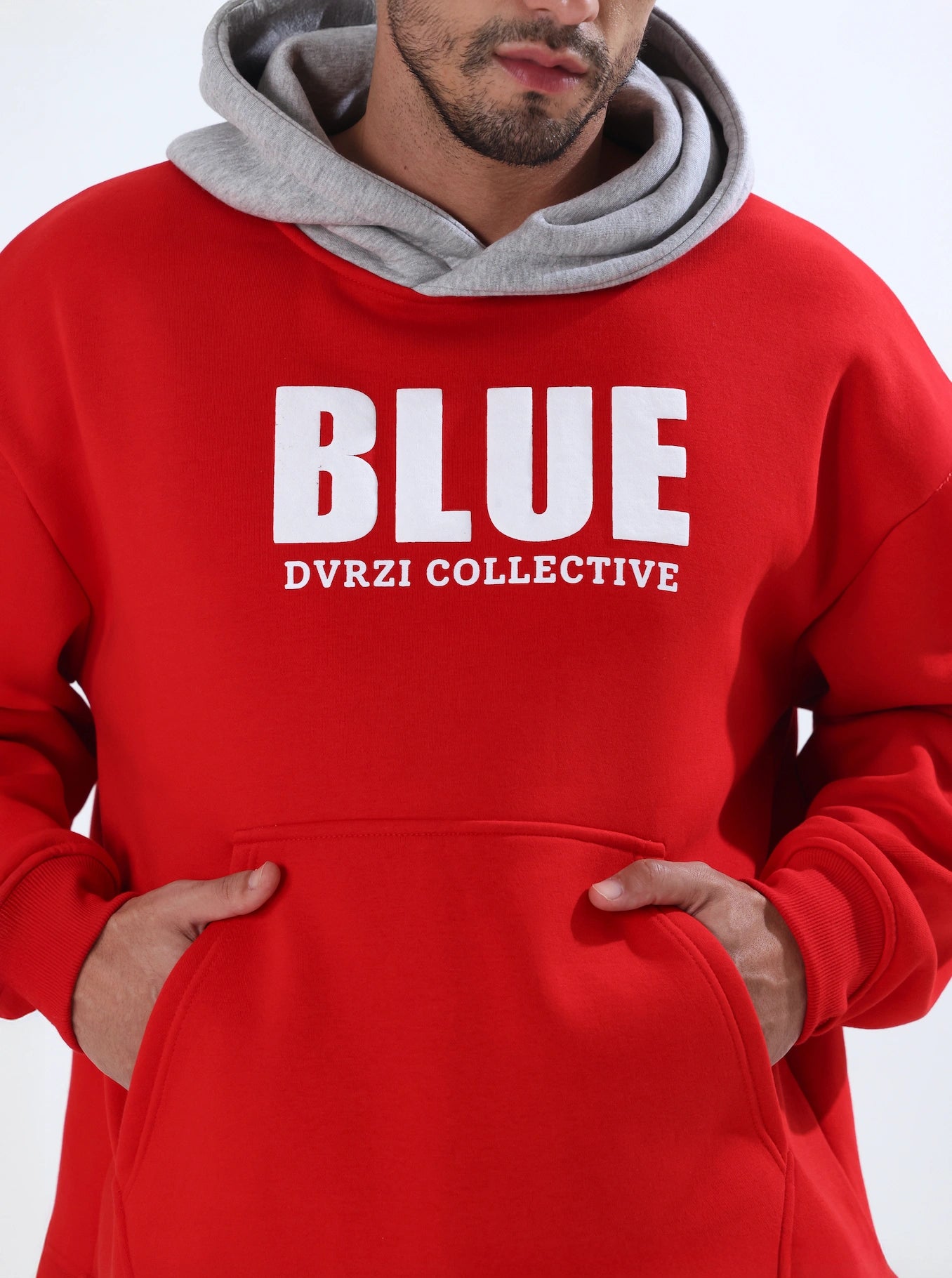 Red-Blue Hoodie Men's