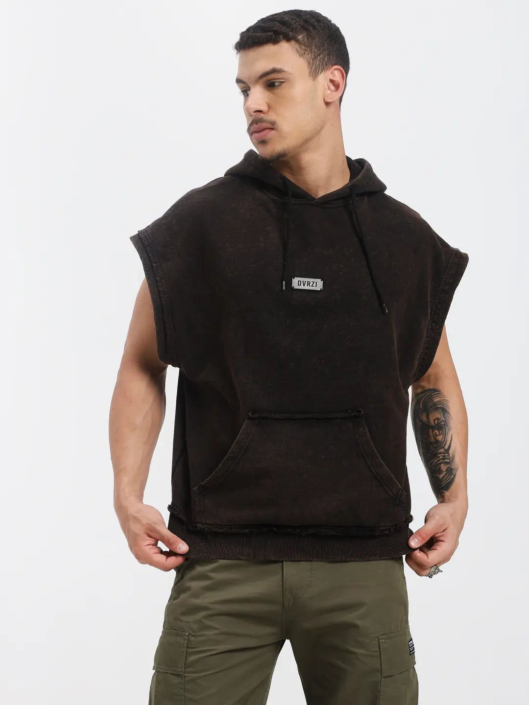 Rustic Sleeveless Hoodie