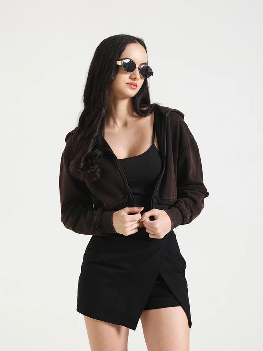 Vintage Brown Cropped Jacket