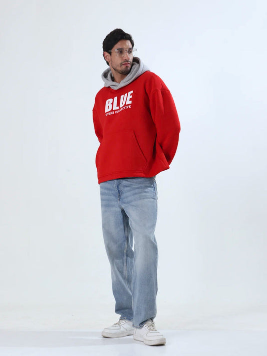 Red-Blue Hoodie Men's
